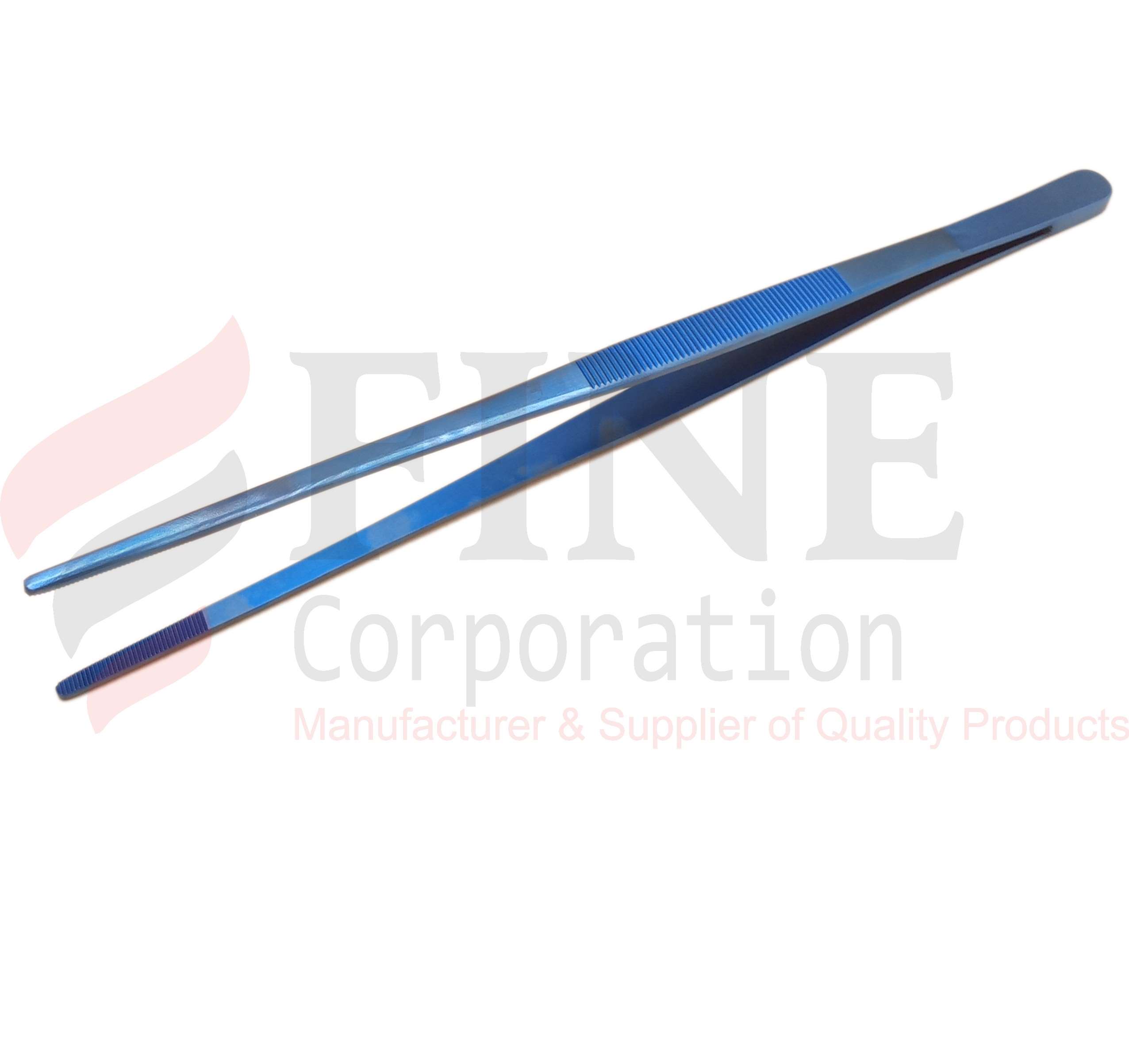 Chef Plating Tweezer Straight Blue