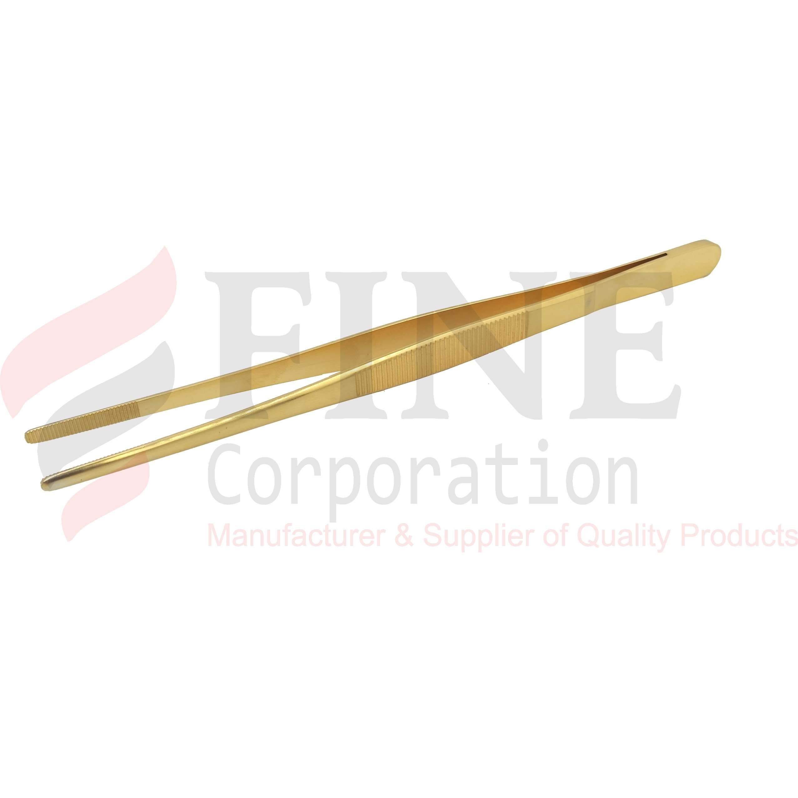 Chef Plating Tweezer Straight Gold
