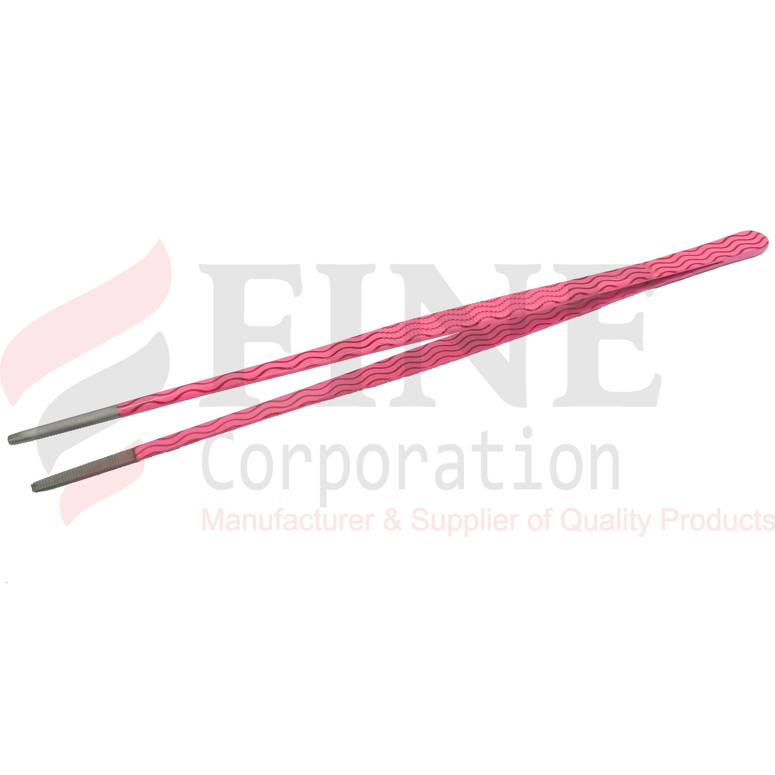 Chef Plating Tweezer Straight Wavy Red